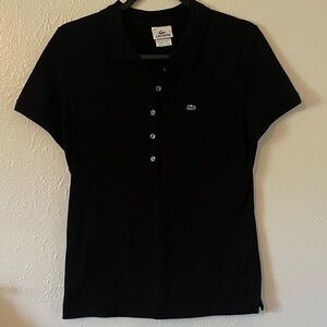 Lacoste Women's Black Button Down Shirt